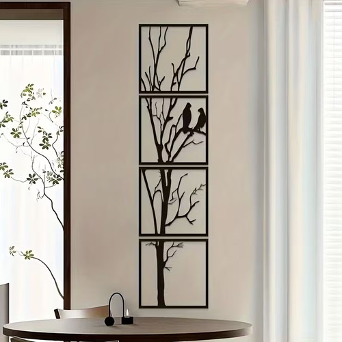 Tree birds panel - &,