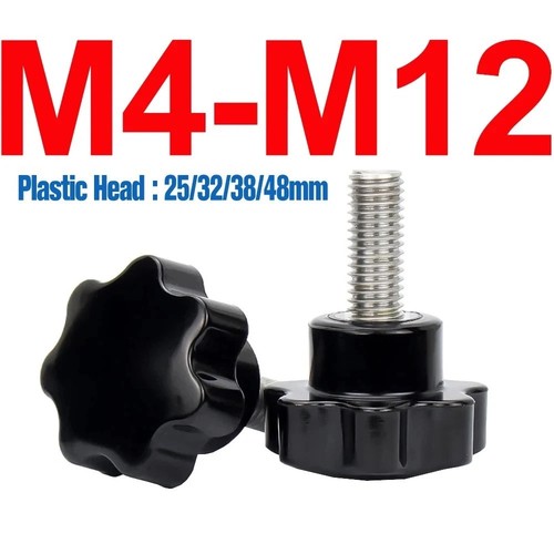 Carbon steel hand knob screws - hand,