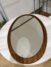 Vintage Teak Wood Oval Frame