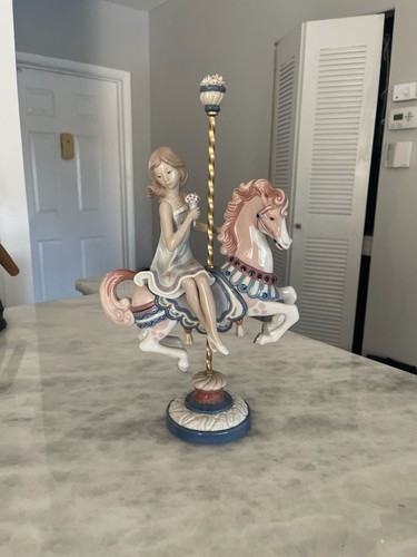 Lladro girl carousel - lladro, on