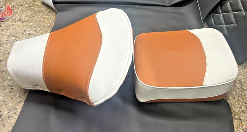 Seat white tan piaggio fit - tan,