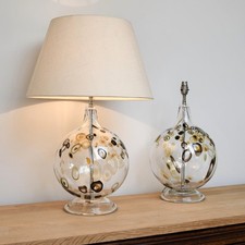 A Pair of William Yeoward Loco Glass Bed Side Console Hall Table Lamps