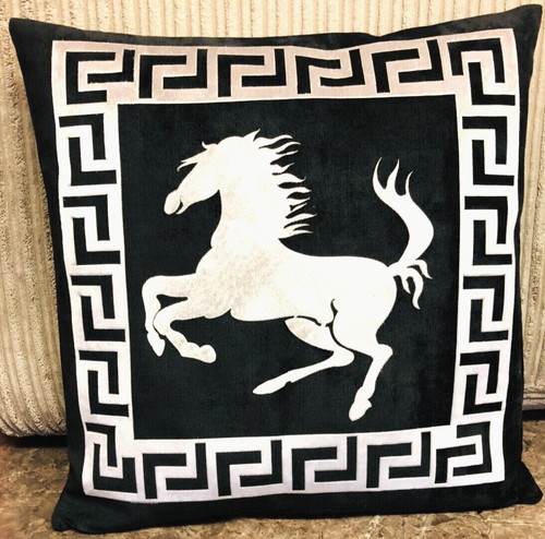 Black silver horse animal - black,