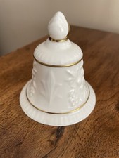 Aynsley Camelia English Bone China Embossed Floral Cream w Gold Bell England.