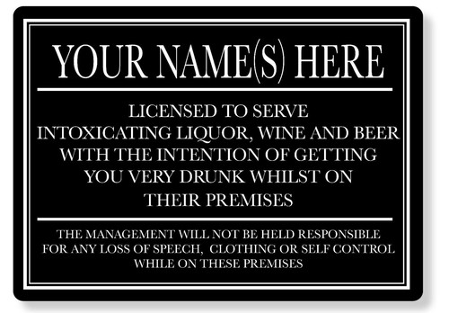 Personalised pub bar licensee - pub,