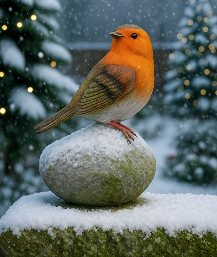 Christmas robin ornament - christmas,