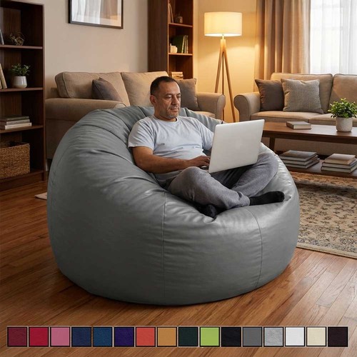 Faux leather large bean - bean, bags