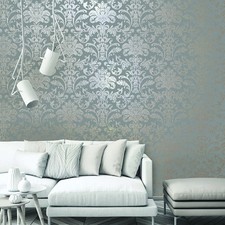 Metallic Rose Gold Damask