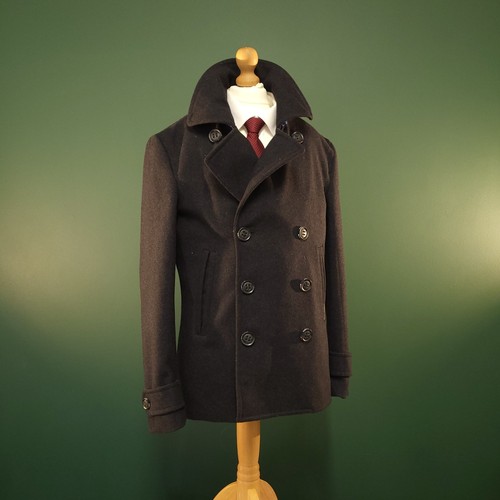 Superdry wool pea coat mens - superdry,