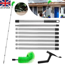 Telescopic Gutter Cleaner with 8 Extendable Pole  for Cleaning Leaves Debris New
