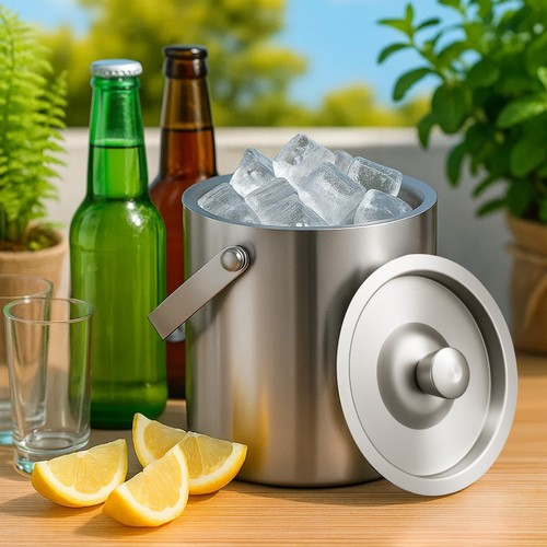 Double walled ice bucket - walled,