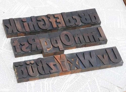 Mixed alphabet letterpress - alphabet,