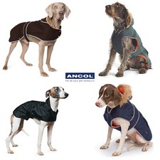 Dog Coat Parka Ancol Muddy Paws Timberwolf Extreme Wax Whippet Greyhound Warm