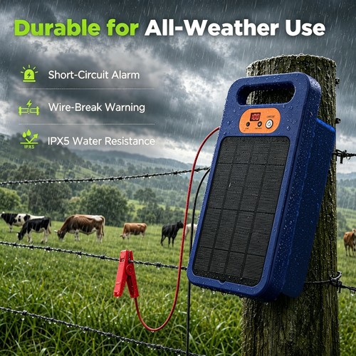 Solar electric fence charger - solar,