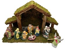 Vintage nativity set wooden - vintage,