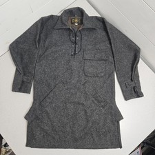 Swanndri Bush Shirt Mens Small 100% Wool Dark Gray New Zealand Vintage