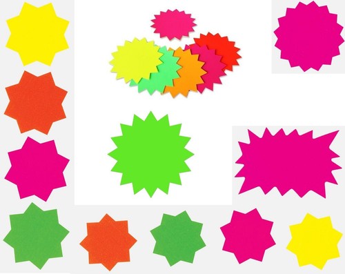 Fluorescent neon shapes stars - fluorescent,