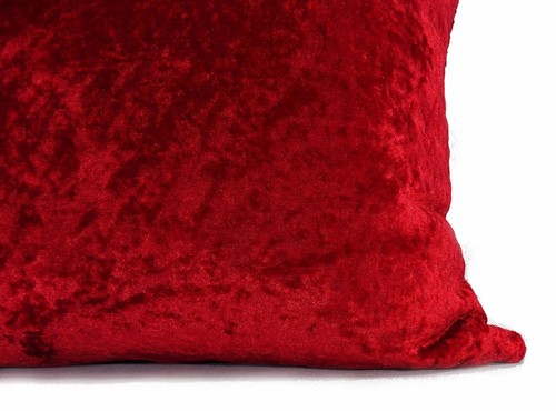 Wine red crushed velvet - red,