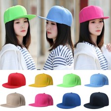 Snapback Hat Classic Hip Hop Style Flat Brim Baseball Cap Solid Color Blank Hats