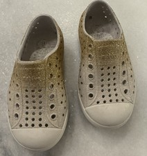 Kids Native Shoes C7 White And Gold