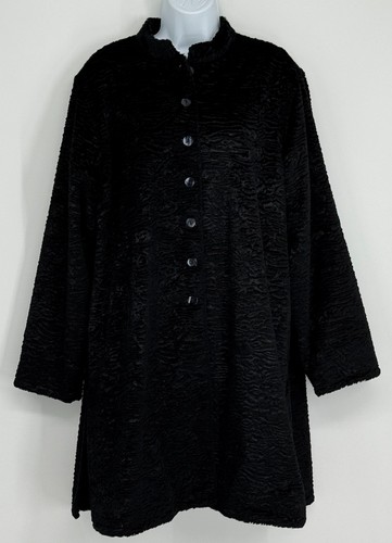 Chico black faux astrakhan - chico's,