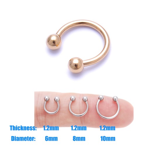 Surgical steel horseshoe lip - surgical,