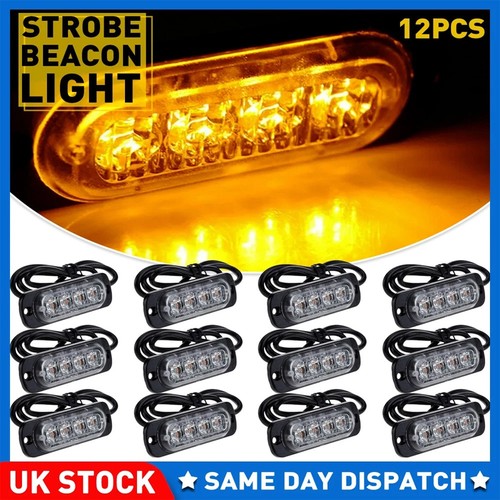 12x 4led amber recovery strobe - 4led,