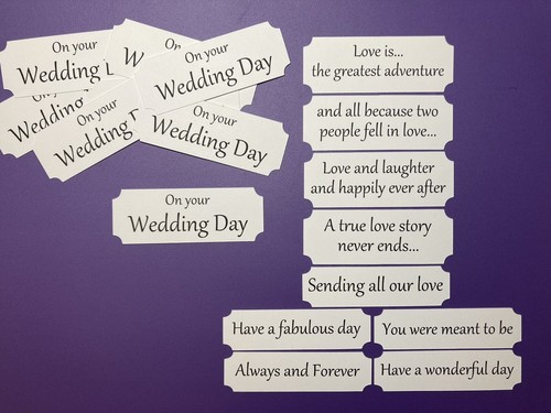 Wedding card making - card, sentiments