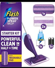 Flash Power Spray Mop Floor Cleaner Starter Kit (1 Washable + 2 Disposable