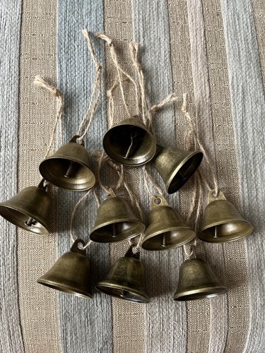 Brass effect iron bells - brass,