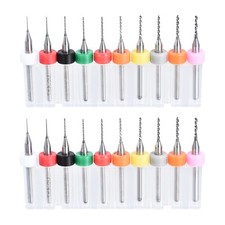 20Pcs 0.3-1.2mm Carbide CNC Engraving Circuit Board Micro PCB Drill Bit