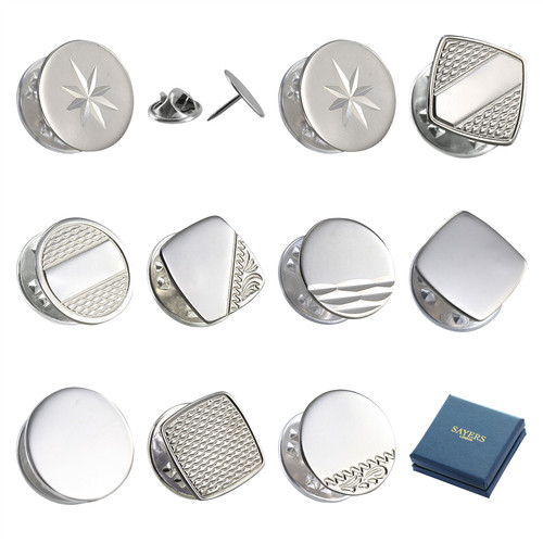 Sterling silver tie tack - silver,