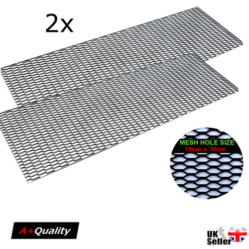 Black aluminium grille - 2x,