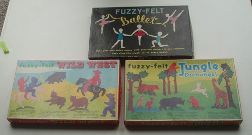 Vintage fuzzy felt boxed sets - vintage,
