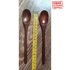 Wooden Rustic Japanese Style Natural  Soup Spoon Long Handle Tea Coffee Scoop