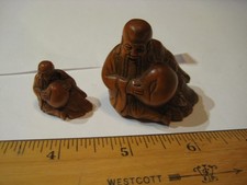2 Vintage Boxwood Netsuke