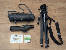 Nikon Spotting Scope 60mm  20x Or  15-45x Zoom  With Case + Velbon D-600 Tripod