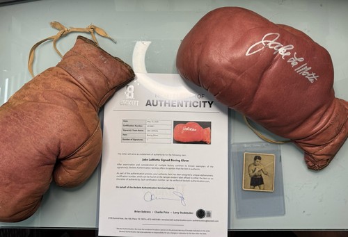 Jake lamotta signed vintage - lamotta,