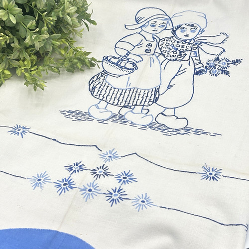 Vintage dutch children flowers - vintage,