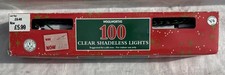 Vintage Woolworths 100 Clear Shadeless Lights Mains Powered Christmas Lights New