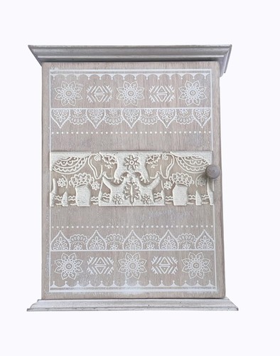 Wooden key cabinet wall - key,