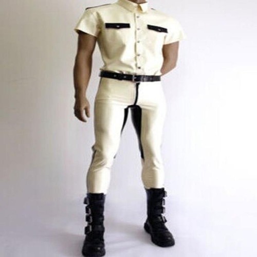 Latex rubbe uniform white - white, and