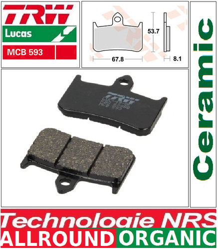Set front brake pads trw - of,