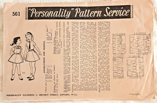 Vintage sewing pattern - sewing,