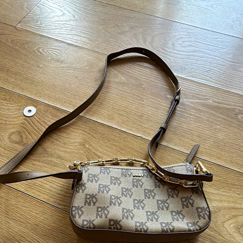 Dkny beige brown monogram - beige,