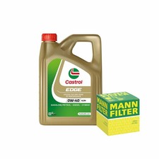 Engine Oil 0W40 4L Castrol Edge A3 B4 - Mann Oil Filter Service Kit 4 Litre