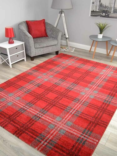 Modern soft tartan rugs - tartan,