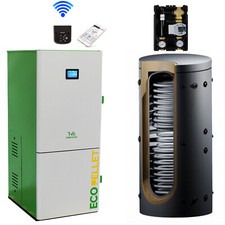 Robin Wood Ecopellet Heizungspaket Pellet Heating With Buffer Pellet