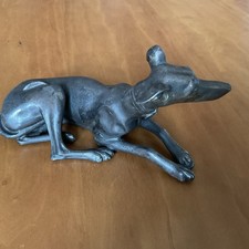 Sculpture of A Seated Greyhound In Bronze-colour Unsigned 14cm