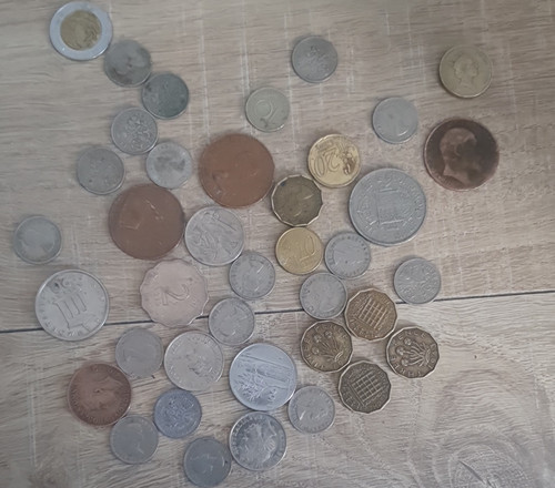 Mixed old world coins - mixed,